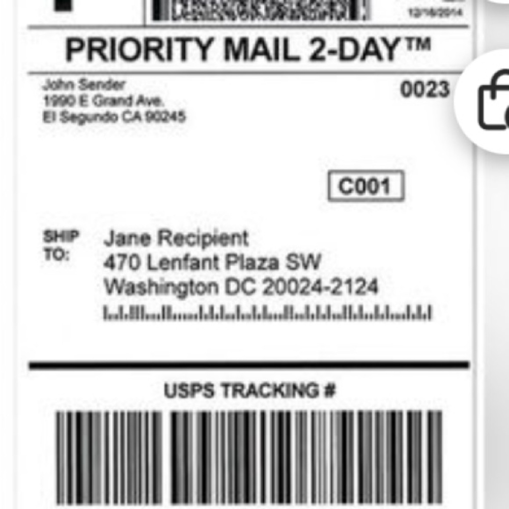 Shipping Label - Picture 1 of 1